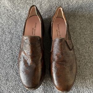 Pons Quintana 5236 Loafer Brown Patent Leather Slip-On Women's US 7.5 EU 38